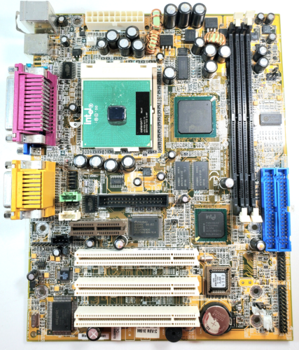 Rare Q-Lity/Quanta Cp810E-M M61-E Intel Pga370 Atx System Motherboard +Processor
