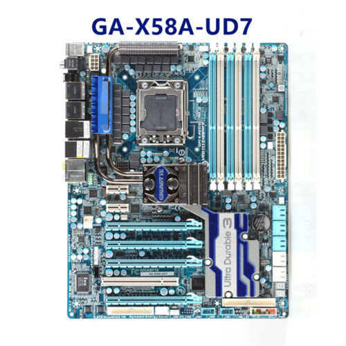 For Gigabyte Ga-X58A-Ud7 Lga1366 Ddr3 Atx Motherboard Tested