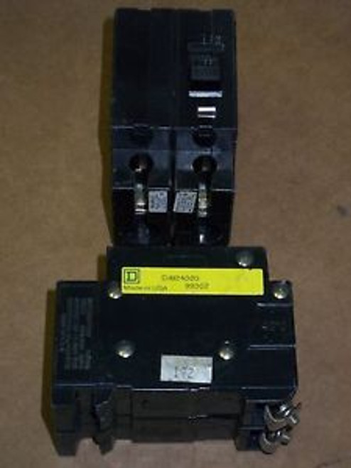 Square D EHB4 2 pole 20 amp 480y/277v EHB24020 Circuit Breaker EHB Small Chip