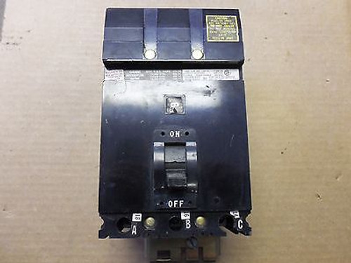 Square D FA FA36020 20 amp 3 pole 600v circuit Breaker Black chipped