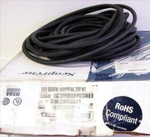 Coleman 12/3 Cable 223286408 Seoow Seoprene Electrical Wire 250 Ft - New