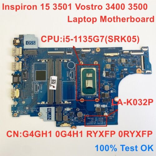 Dell Inspiron 15 3501 Vostro 3400 3500 Motherboard I5-1135G7 Cn G4Gh1 Ryxfp