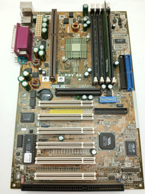 Asus P3V4X  Slot 1 Motherboard +Ram