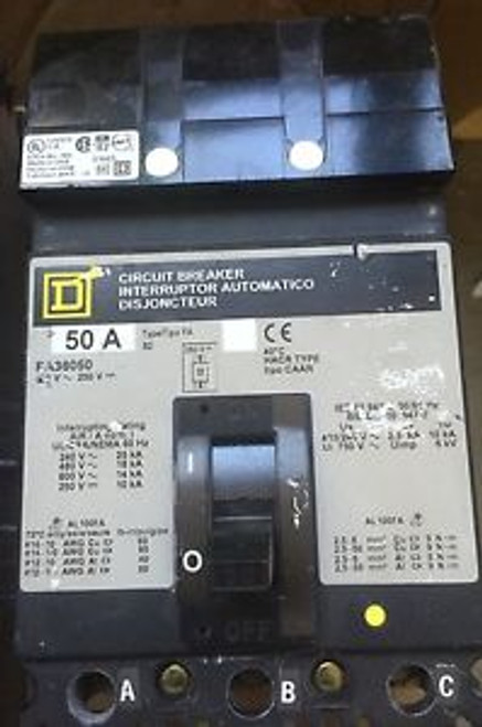 SQD Square D FA36050 Circuit Breaker Interruptor Automatico Disjoncteur