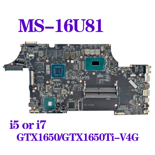 For Msi Gp65 Cr620 Ms-16U81 Motherboard I5 I7 9Th Gen Gtx1650/Gtx1650Ti-V4G