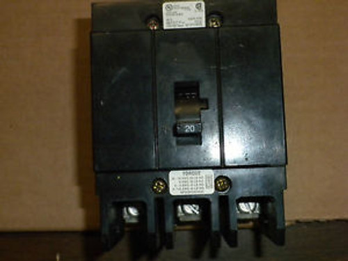 CUTLER HAMMER GHB 3020 3 POLE 20 AMP BOLT-IN BREAKER