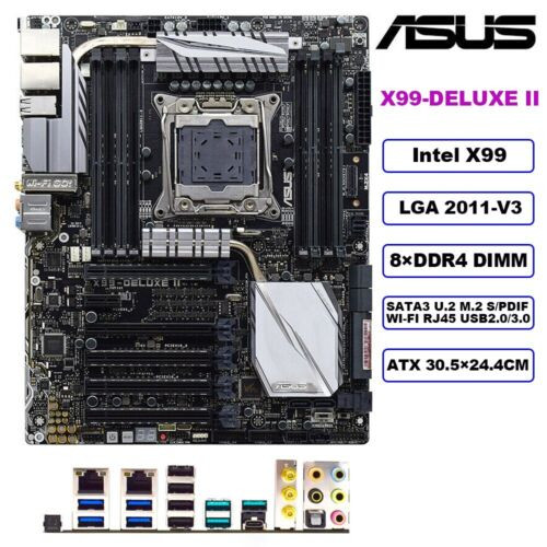 Asus X99-Deluxe Ii Motherboard Atx Intel X99 Lga2011-V3 Ddr4 128Gb Sata3 Wifi