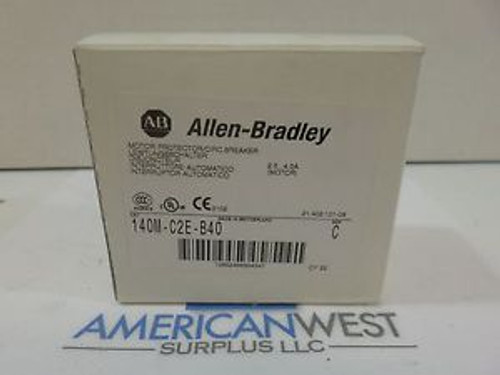 New Allen Bradley 140M-C2E-B40 Ser B 2.5-4.0A Motor Protector Breaker SER C