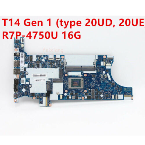 Original Lenovo Thinkpad T14 Gen1 20Ud 20Ue Motherboard R7P-4750U 16G 5B20Z25391