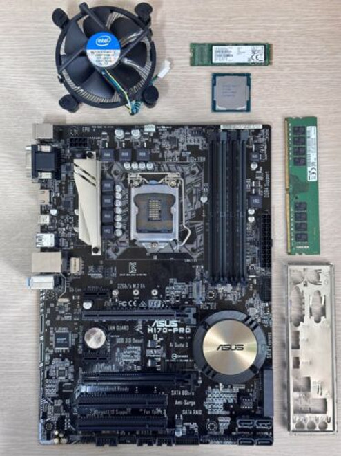 Combo Asus H170-Pro Gaming Motherboard With I7-7700K Cpu + 16Gb + 256Gb M.2