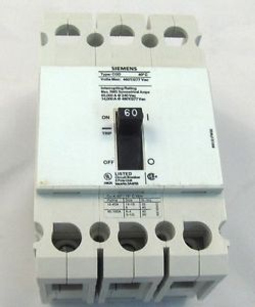 Siemens CQD-360 Circuit Breaker 60AMP 3 Pole 480Y/277 VAC