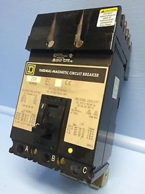 Square D I-Line FA34025 25 Amp Circuit Breaker S2 480V FA-34025 ILine SqD 25A