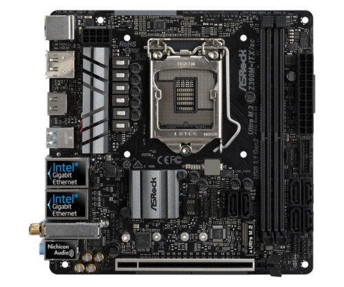 Asrock Z390M-Itx/Ac Motherboard Intel Z390 Lga 1151 Mini-Itx D4 M.2 For Core Dp