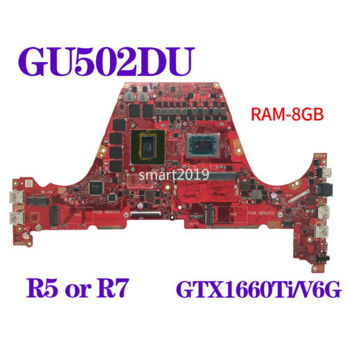 Motherboard For Asus Zephyrus G Gu502Du Gu502D Gu502 R5 R7 Gtx1660Ti/V6G 8Gb-Ram
