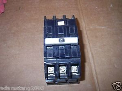 ZINSCO Q24 Q243015 3 Pole 15  Amp Circuit Breaker chipped