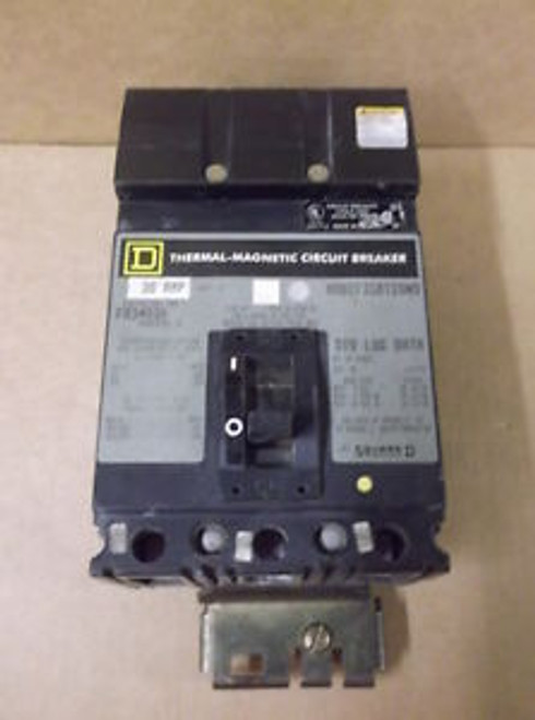 Square D FA34030 Circuit Breaker Grey Label 3 pole 30 amp 480v