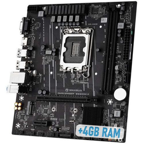 Motherboard Micro-Atx Ddr4 4Gb Ram Intel Core I3 12 13 Gen Gaming Pcie 4.0 Pc