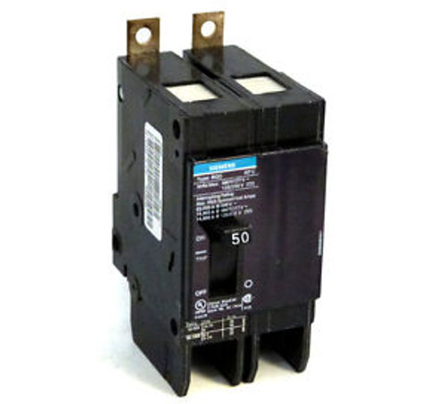 Siemens BQD250 50A 2-Pole 480V Circuit Breaker