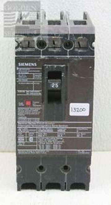 Siemens HHED63B025 Sentron Series Circuit Breaker 600V 25A 3P