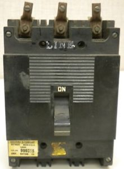 SQUARE D 999315 600 VAC 15 Amp 3 Pole CIRCUIT BREAKER