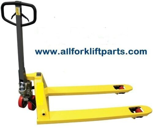 Hand Truck Rubber Steer Tires Poly Load Wheels Pallet Jack 5500 Hand Brake