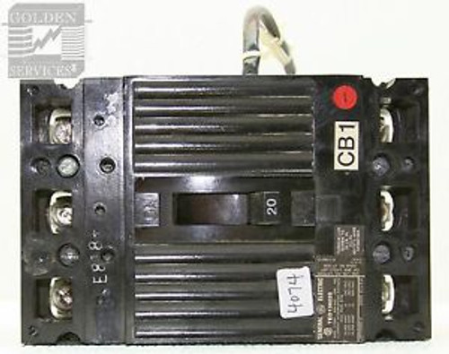 GE TED136020 Circuit Breaker 20 Amps 3 Pole 600VAC