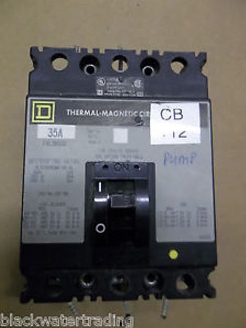 SQUARE D FAL32035 35 AMP CIRCUIT BREAKER 3 POLE USED