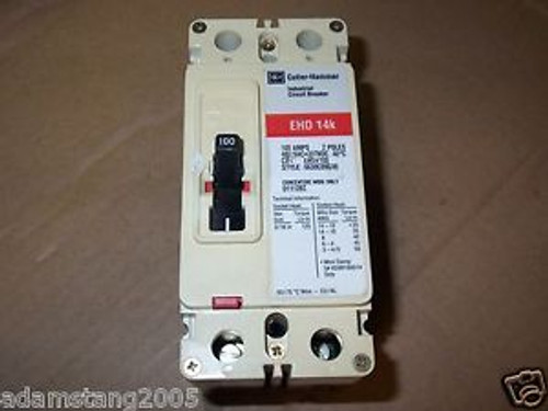 CUTLER HAMMER EHD EHD2100 2 POLE 100 AMP CIRCUIT BREAKER RED