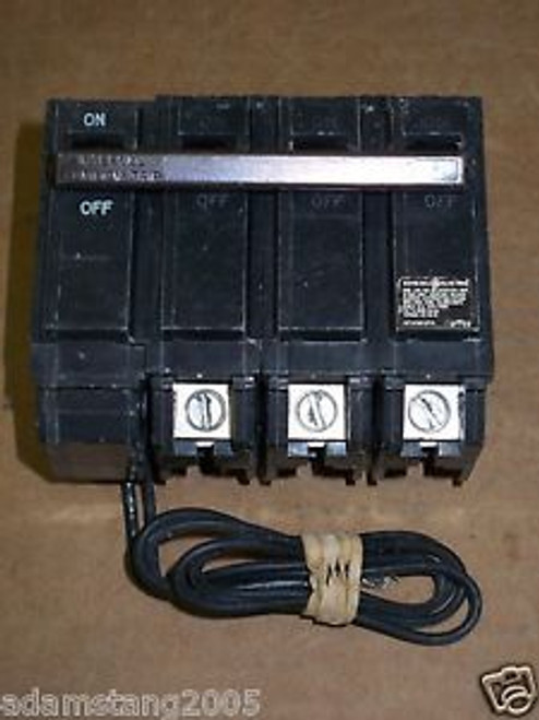 GE THQB 3 pole 100 amp 240v THQB32100ST1 Shunt Trip Circuit Breaker