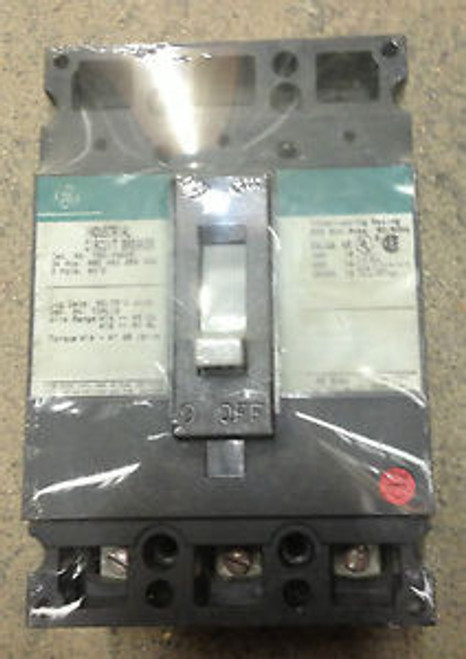 GENERAL ELECTRIC TED134035 3 POLE 35 AMP 480 VOLT BOLT IN NEW STYLE BREAKER USED