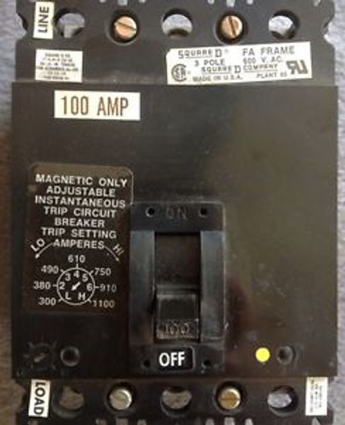 Square D 100 Amp Circuit Breaker FAL3610018M