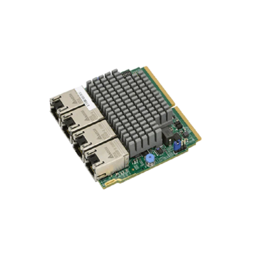 Supermicro Aoc-Mtg-I4Tm Siom 4-Port 10G Rj45, Intel X550 With 1U Bracket