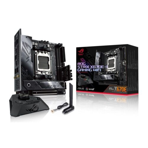 Asus Amd Am5 Compatible X670E Mini-Itx Motherboard Rog Strix X670E-I Gaming Wifi