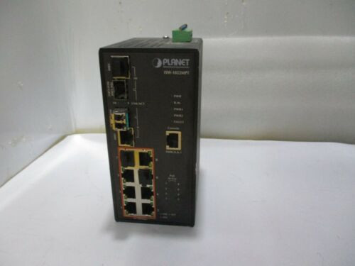 Planet Isw-1022Mpt 8-Port 10/100Mbps + 2-Port Gigabit Tp/Sfp Combo Poe Managed