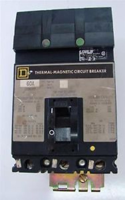 SQUARE D I-LINE CIRCUIT BREAKER FA34060 60A/480V/3 POLE SQUARE D I-LINE CIRCUIT BREAKER FA34060 60A/480V/3 POLE