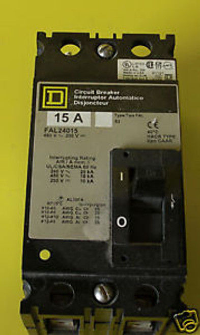 15 Amp Square D Circuit Breaker MODEL FAL24015