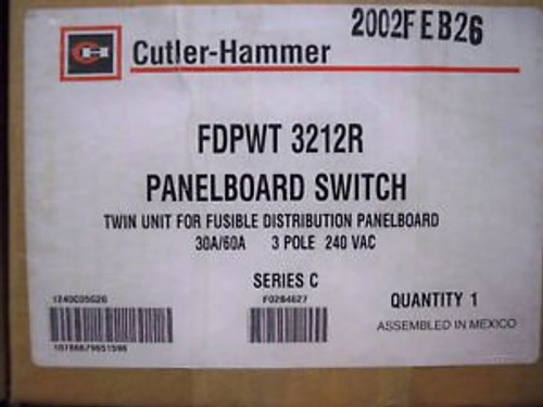 Cutler Hammer Fdpwt3212R 30A/60A Fusible Panel Switch