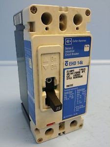 Cutler-Hammer EHD2025 25 Amp Breaker Glossy 480V 2 Pole EHD 14k 25A Westinghouse