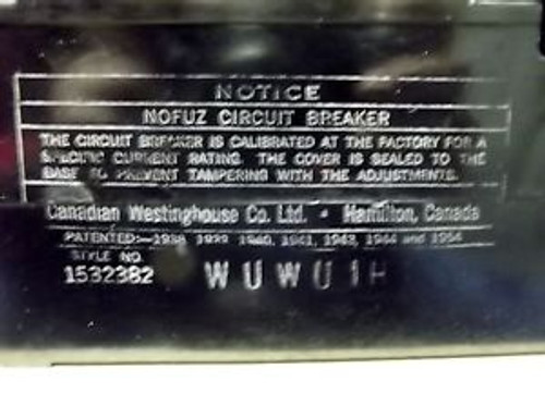 E2015 15A 240V Westinghouse Circuit Breaker - Obsolete