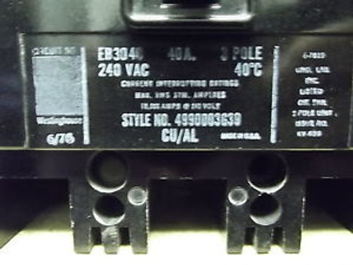 EB3040 40A 240V Westinghouse Circuit Breaker - Type 4990D03G39