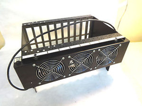 MOORE MODULRAC P/N 16114-171/04 MODULE CARD RACK WITH COOLING FANS