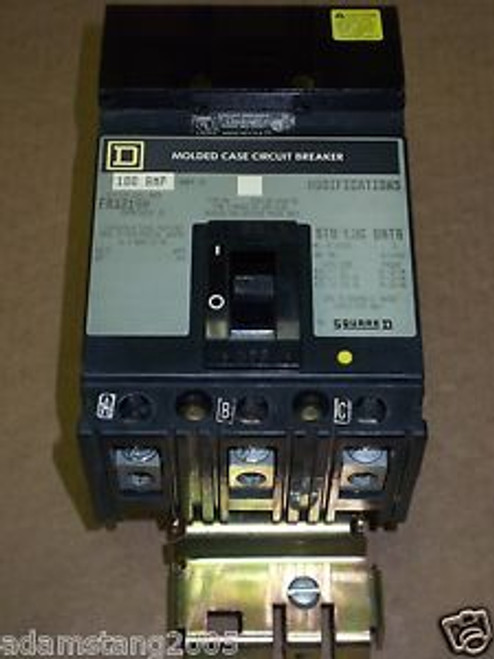 Square D FA 3 pole 100 amp 240v FA32100 Circuit Breaker Gray Label