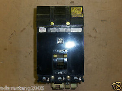 Square D FA FA36070 3 pole 70 amp 600v Circuit Breaker Black