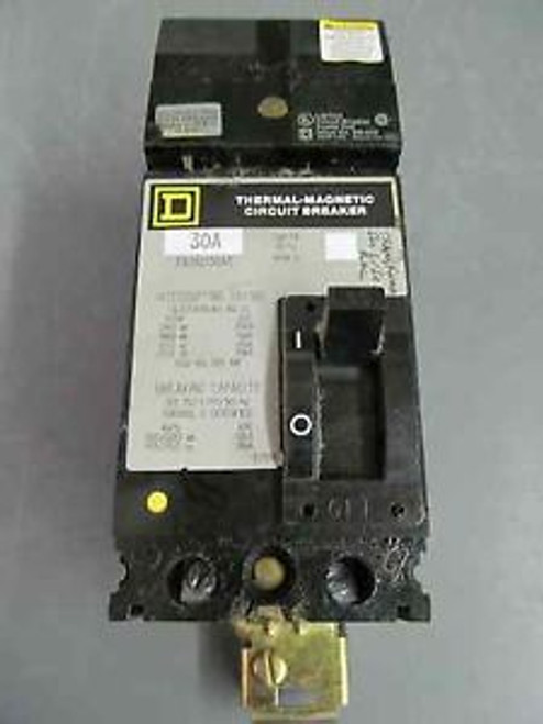 Square D FA26030AC I Line Circuit Breaker 30 Amp 2 Pole 600 V