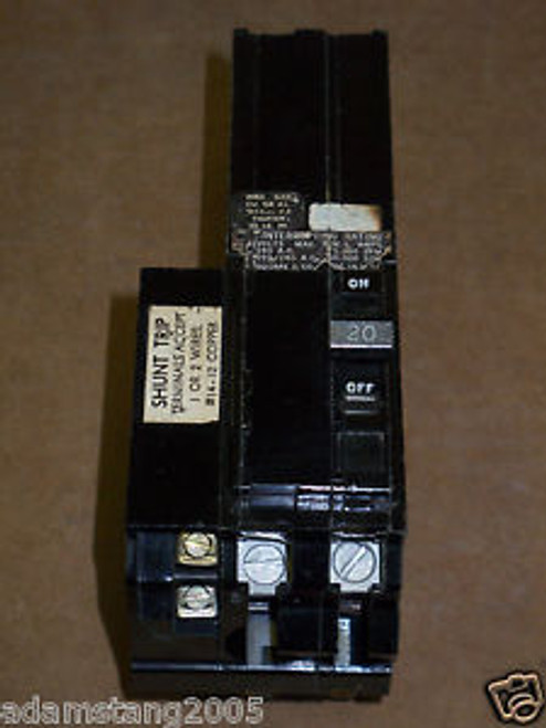 SQUARE D Q1L 2 pole 20 amp 240v Q1L220-1021 SHUNT Circuit Breaker Q1L21001021