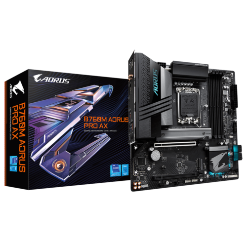 Gigabyte B760M Aorus Pro Ax Motherboard Intel B760 Lga 1700 M.2 Micro Atx Dp