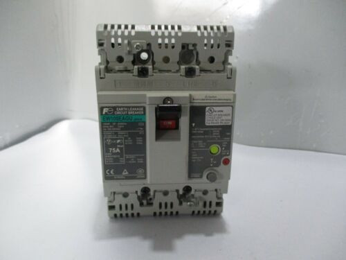 Fuji Electric Ew100Eagu-2P075 75 Amp 2 Pole 2Ph Earth Leakage Circuit Breaker