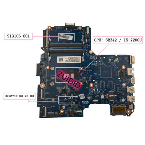 For Hp 340 G4 348 G4 346 G4 Tpn-I124 Laptop Motherboard 913106-001 I5-7200U