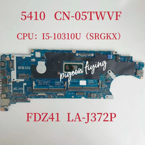 La-J372P Mainboard For Dell Latitude 5410 Motherboard Cpu:I5-10310U Cn-05Twvf