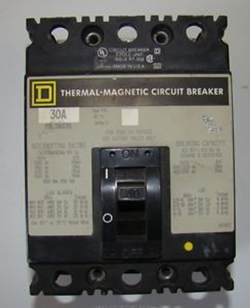 Square D, 30A Thermal-Magnetic Circuit Breaker, FAL36030